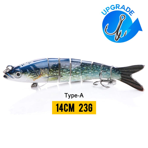 10/14cm Sinking Wobblers Fishing Lures Jointed Crankbait Swimbait 8 Segment Hard Artificial Bait For Fishing Tackle Lure